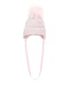 Monnalisa Wool Beanie In Pink