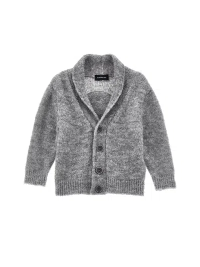 Monnalisa Kids'   Wool Blend Cardigan In Grey