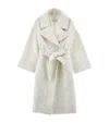 Monnalisa Cloth Coat With Rhinestones In White