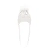 Monnalisa Wool-blend Pom-pom Hat In White