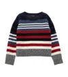 Monnalisa Striped Wool Blend Sweater