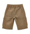 Monnalisa Worker Shorts In Beige