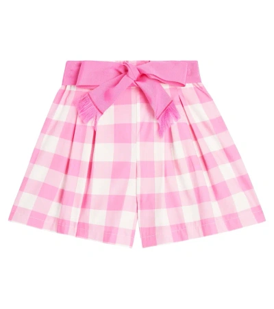 Monnalisa Kids' X Barbie Cotton Bermuda Shorts In Pink