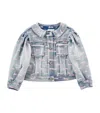 Monnalisa Barbie Denim Jacket In Blue