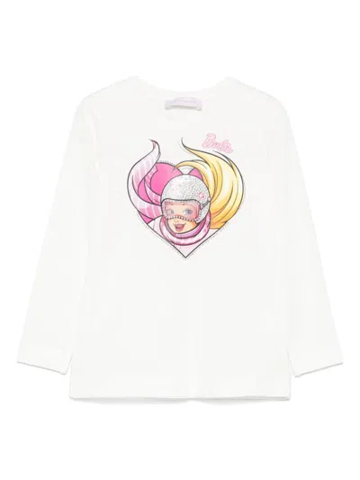 MONNALISA X BARBIE HEART-MOTIF T-SHIRT