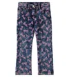 Monnalisa X Barbie Printed Straight Jeans In Blue