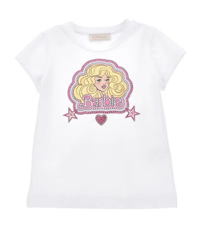 Monnalisa Kids' X Barbie Cotton-blend Jersey T-shirt In White