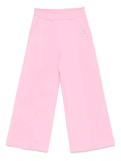 Monnalisa Kids' X Barbie Wide-leg Track Pants In Pink