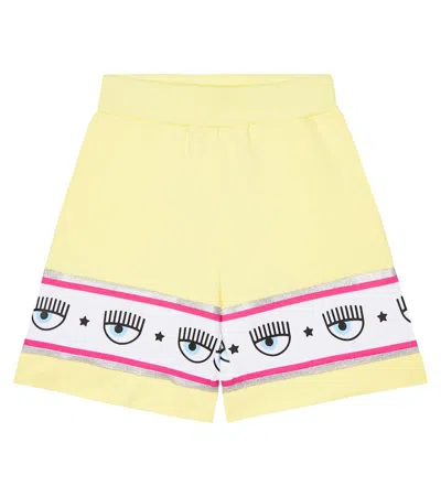 Monnalisa Kids' Floral Sweatpants In Yellow