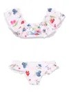 Monnalisa X Disney Alice-print Bikini In Pink