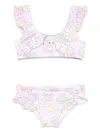 Monnalisa X Disney Alice-print Bikini In Pink
