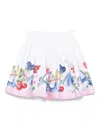 Monnalisa Rock Aus Baumwollsatin In White