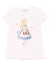 Monnalisa X Disney Alice T-shirt In 粉色