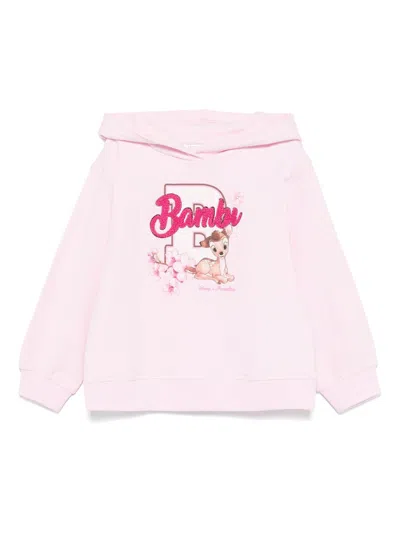 Monnalisa Kids' X Disney Bambi-print Hoodie In Pink
