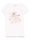 Monnalisa X Disney Bambi-print T-shirt In Pink