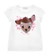 Monnalisa Bambi-t-shirt Mit Strasssteinen In White