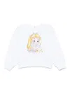 Monnalisa X Disney Cartoon-print Sweatshirt In White