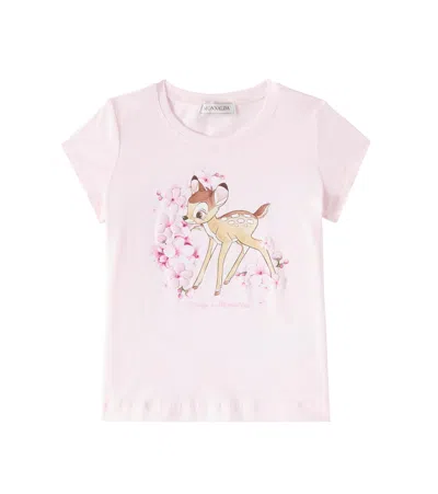 Monnalisa Kids' X Disney Cotton-blend Jersey T-shirt In Pink