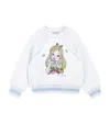 Monnalisa Geschlossenes Sweatshirt Mit Alice-strasssteinen In White