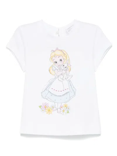 Monnalisa Babies' X Disney Graphic-print T-shirt In White