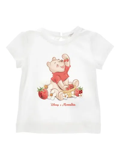 Monnalisa Babies' X Disney Graphic-print T-shirt In White