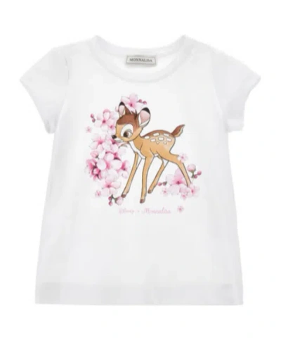 Monnalisa X Disney Graphic-print T-shirt In White