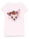 Monnalisa X Disney Illustration-print T-shirt In Pink