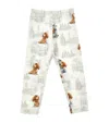Monnalisa Girls Ivory Cotton Disney Leggings In Multi