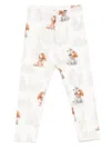 Monnalisa Printed Cotton-blend Leggings In White