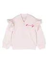 Monnalisa X Disney Logo-embroidered Sweatshirt In Pink