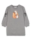 Monnalisa X Disney Lurex Jersey Dress In Grey