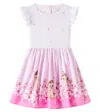 Monnalisa X Disney Bambi-print Dress In Pink