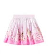 Monnalisa X Disney Printed Cotton Poplin Skirt In Pink