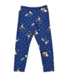 Monnalisa X Disney Stretch-cotton Printed Leggings In Blue