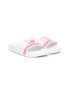 Monnalisa X Disney Tinkerbell Print Logo Slides In White