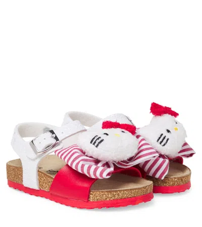 Monnalisa Kids' X Hello Kitty Bow-detail Sandals In Multi