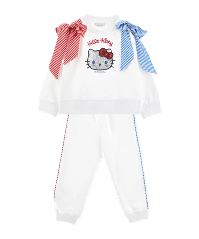 Monnalisa X Hello Kitty Bow-detail Graphic-print Tracksuit In Multi
