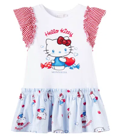 Monnalisa Kids' X Hello Kitty Cotton Jersey Dress In Multi