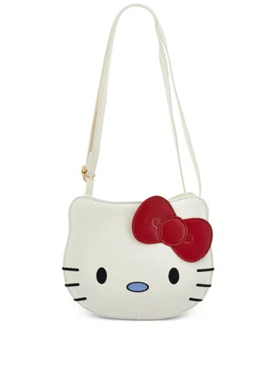Monnalisa X Sanrio Hello Kitty 蝴蝶结单肩包 In White