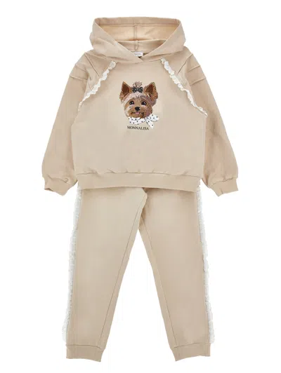 Monnalisa Kids'   Yorkshire Jumpsuit In Brown