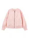 Monnalisa Zip Embellished Jacket In Multi