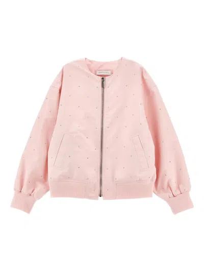 Monnalisa Kids' Zip Embellished Jacket In Multi