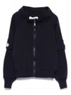 Monnalisa Zip-up Sweatshirt In Blue