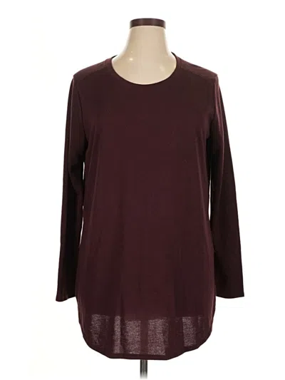 Pre-owned Mono B 3/4 Sleeve T-shirt In Burgundy