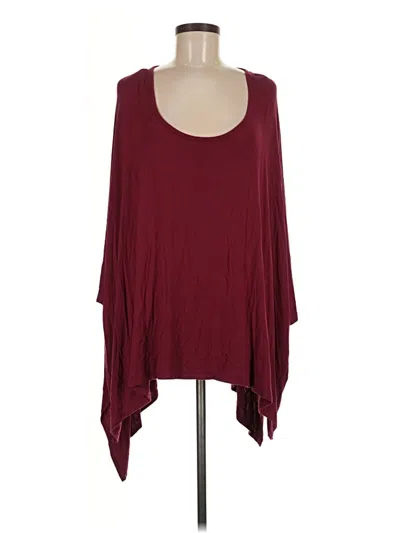 Pre-owned Mono B 3/4 Sleeve T-shirt In Burgundy