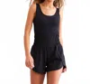 Mono B Active Nylon Romper In Black In Black