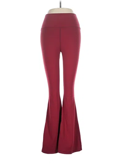 Pre-owned Mono B Active Pants In Burgundy