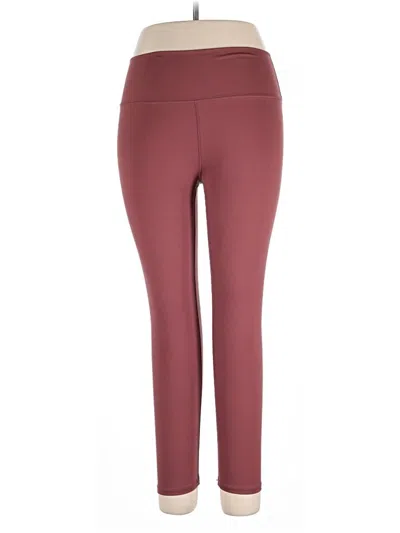 Pre-owned Mono B Active Pants In Burgundy