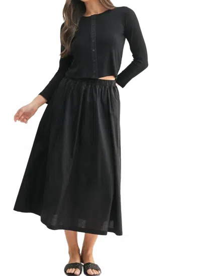 Mono B Ashton Cardigan And Midi Set In Black