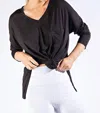 Mono B Basic With Pocket Solid Tee In Black In Black